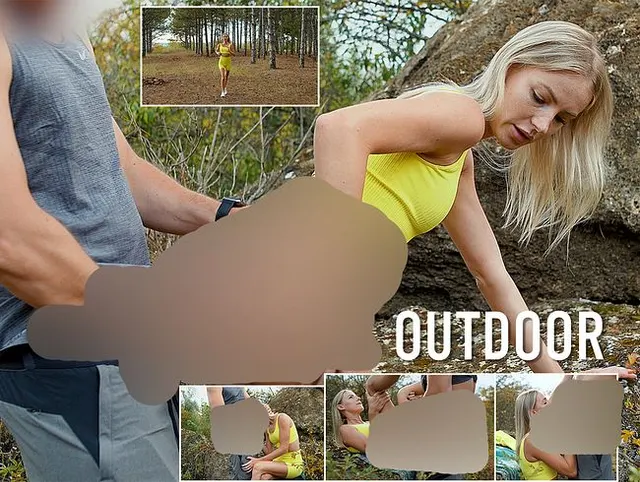 Outdoor Sex in der Natur im Wald nach dem morgendlichen Workout - wir hatten Angst, dass uns jemand