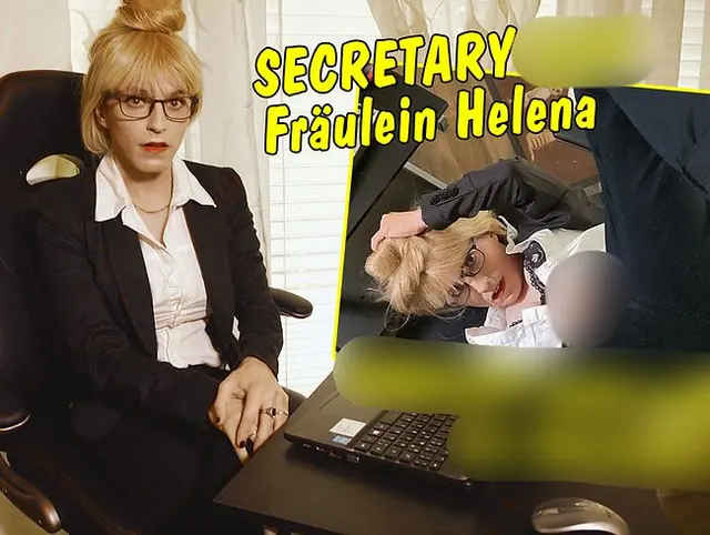 Secretary Slut Fräulein Helena - statt Diktat gibt’s das eigene Sperma ins Gesicht!