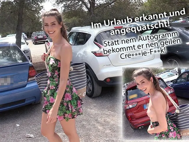Im Urlaub erkannt und angequatscht! Statt Autogramm bekommt er nen geilen Creampiefick!