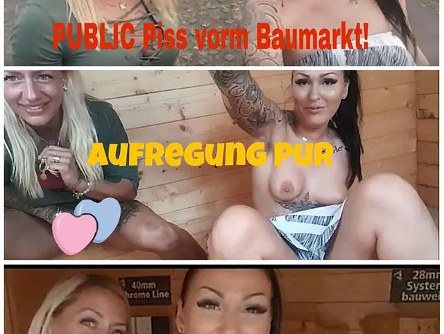 PUBLIC Piss mitten vorm Baumarkt !