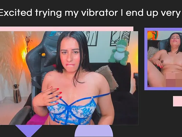 Ich bin aufgeregt, meinen Vibrator auszuprobieren, und werde am Ende sehr nass