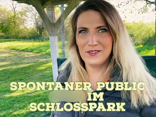 Spontaner Public Fick im Schlosspark