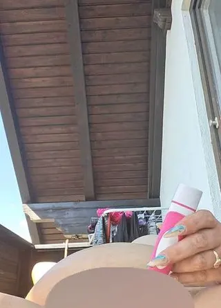 Sb auf den Balkon