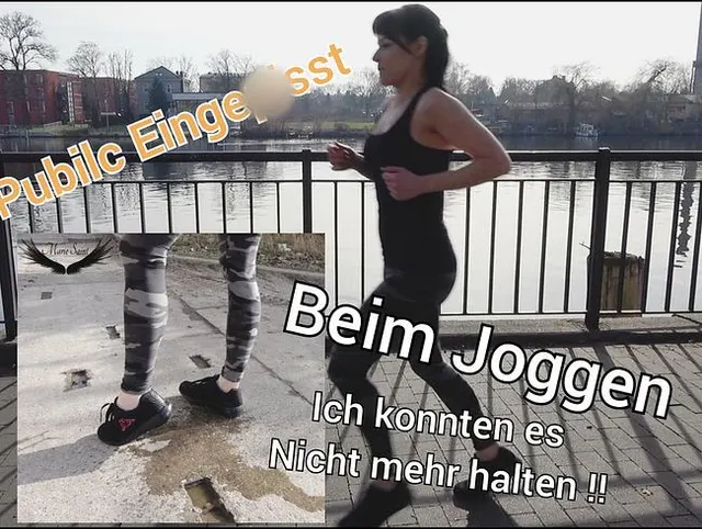 Na toll Voll eingepisst Public beim Joggen.