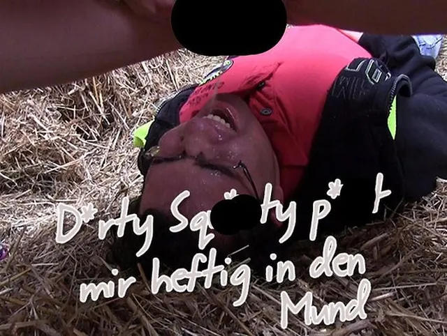 Dirty Squirty pisst mir  heftig in den Mund