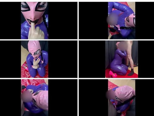 Blowjob komplett in Latex