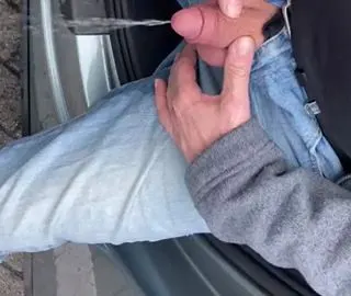 Sunny pisst aus dem Auto auf den Rastplatz (25)