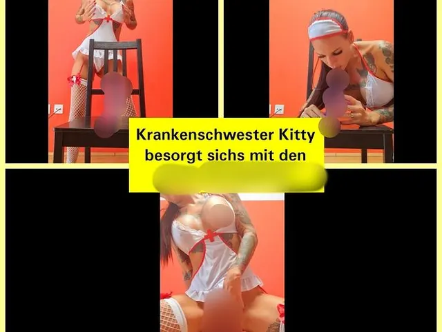 Krankenschwester Kitty besorgt sichs mit den geilen Doubledildo