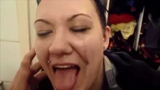 Lara's makeup gets a little messy