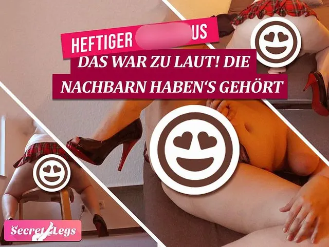 Heftiger Orgasmus mit meinem XL-Dildo! Das war zu laut, die Nachbarn haben mich gehört!