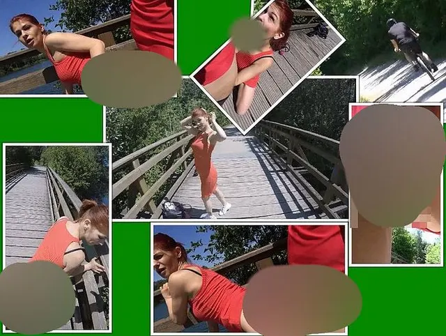 Sexy Girl AO auf der See Brücke outdoor public gefickt u vollgespritzt..