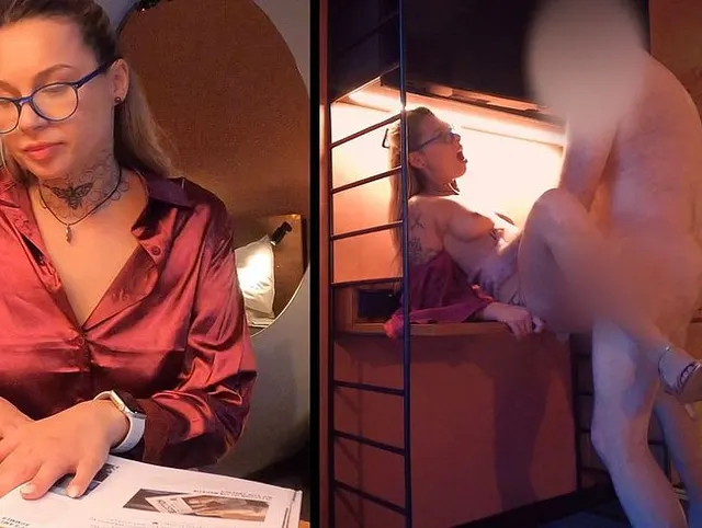 Old-Guy´s Quickie mit einer brunetten Büroschlampe auf dem Hotelzimmertisch...!