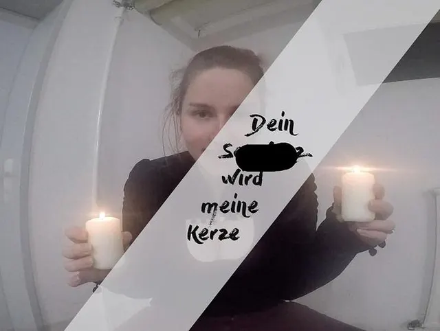 Dein Schwanz wird meine Kerze
