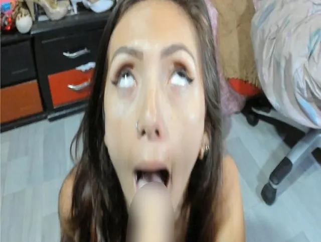 Blowjob, während ich Ahegao mache