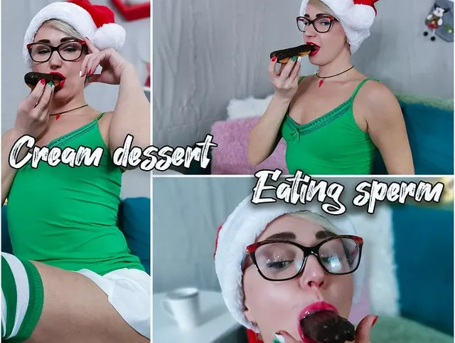 Toller Blowjob und Spermaessen mit Kuchen