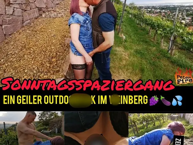SONNTAGSSPAZIERGANG - Ein geiler Outdoorfick im Weinberg