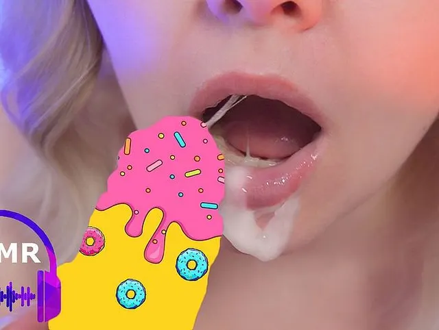 Langsamer Blowjob, Nahaufnahme, Oral Creampie