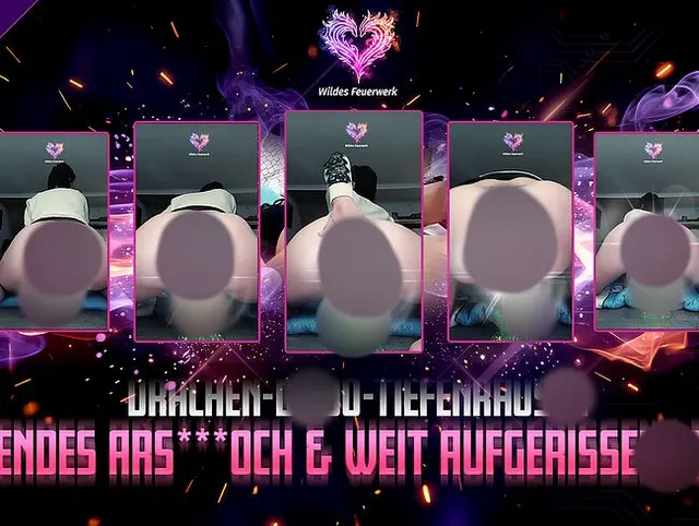Drachen-Dildo-Tiefentauch: Zuckendes Arschloch & Weit Aufgerissene Fotze