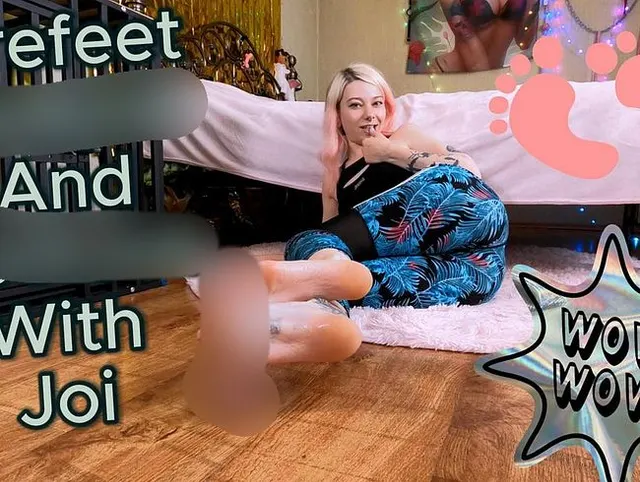 Barfuß-Blowjob und Footjob mit Joi