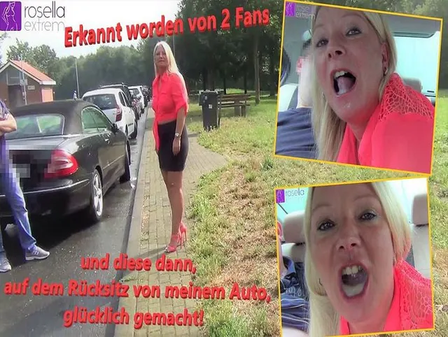 Erkannt worden von 2 Fans und diese dann, auf dem Rücksitz von meinem Auto, glücklich gemacht!