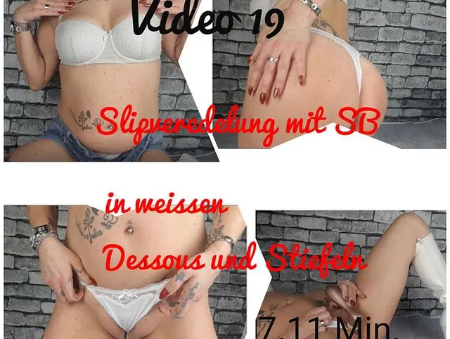 Slipveredelung mit SB in weissen Dessous und Stiefeln