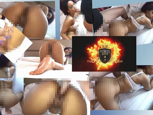 Sexy Girl auf dem Bett gefickt. Geiler Arsch, blasen...
