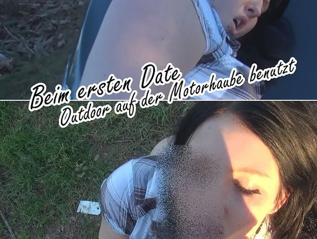 Beim ersten Date Outdoor auf der Motorhaube benutzt