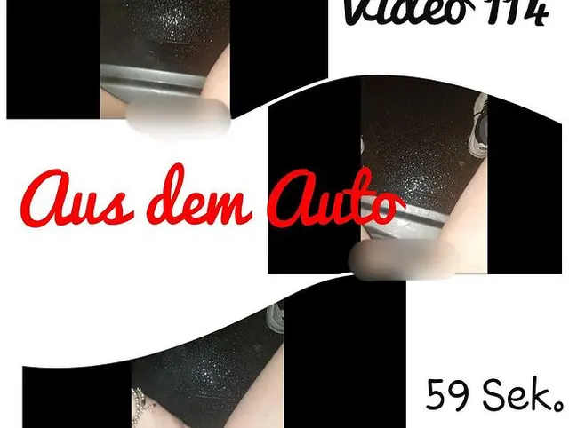 Aus dem Auto gepinkelt und abgeputzt