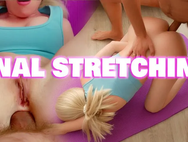Yoga MILF unterbrochen: Shorts-Tease, 10-Sekunden-Pussy-Dip und Anal-Creampie auf der Matte