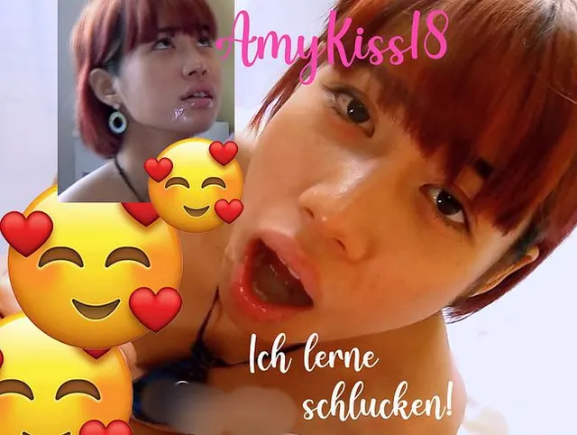 AmyKiss18: Ich lerne Sperma schlucken!