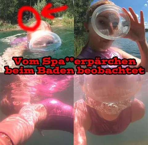 Vom SPANNERPärchen beim Baden beobachtet