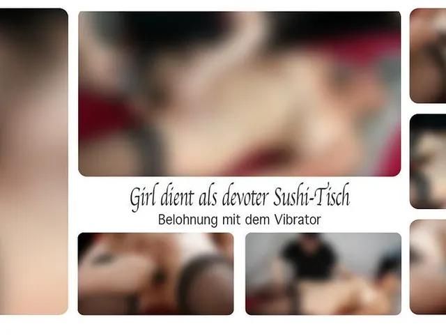 Girl dient als devoter Sushi-Tisch – Belohnung mit dem Vibrator