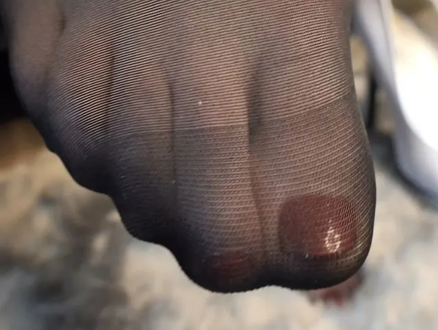 Füße und Ferse in Nylons