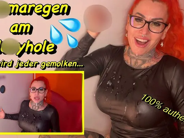 Spermaregen am Gloryhole! Hier wird jeder gemolken.