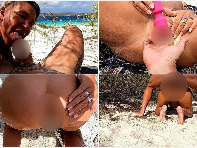 Public Beach Blowjob mit Anal Fick   ...
