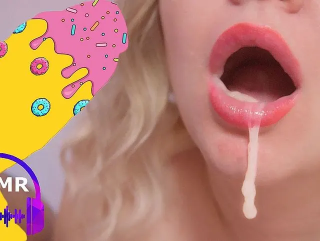 Blowjob Nahaufnahme Sperma im Mund