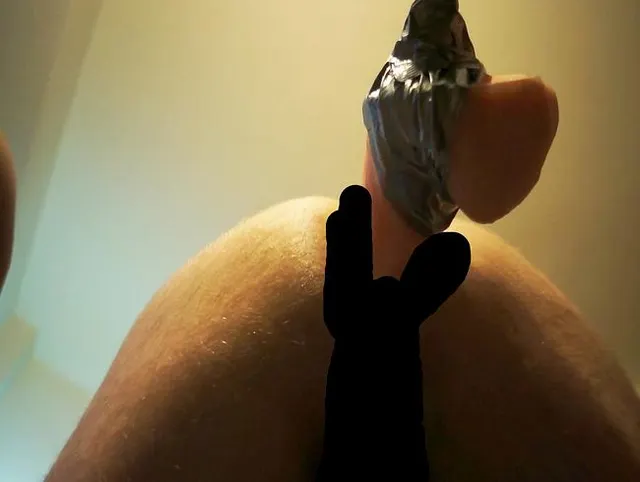 CLOSE UP of Machine fucking asshole and gaping anal cavity
