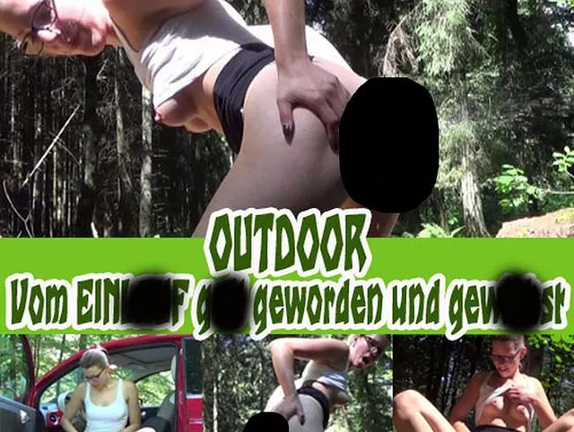 OUTDOOR Vom EINLAUF geil geworden und gewichst