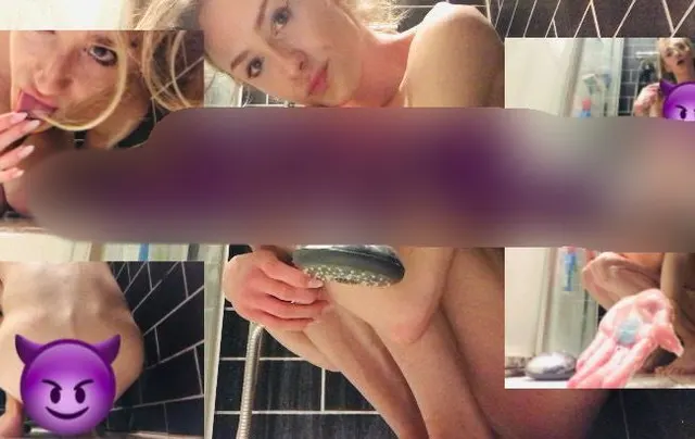 Ich beim waschen in der heißen Dusche