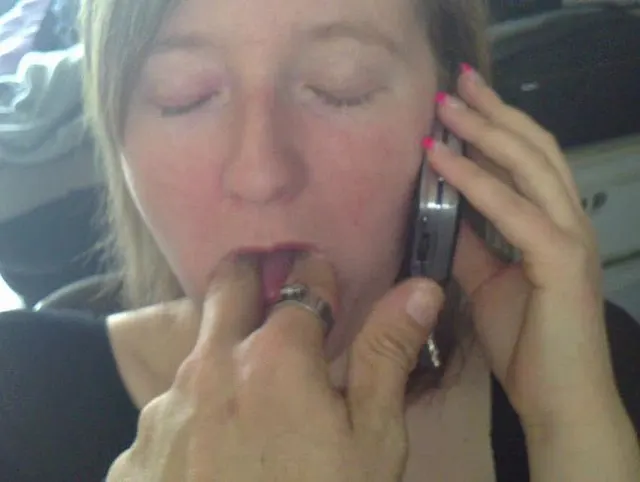 Being fingered while I make a call