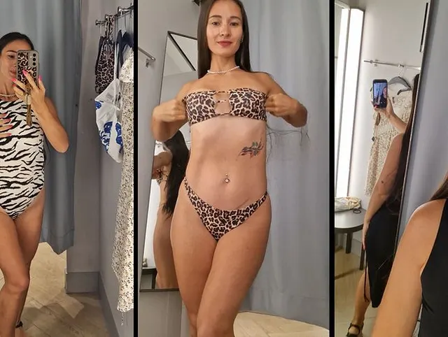 Anproberaum – Kleiderwechsel und intensive Muschi-Orgasmen