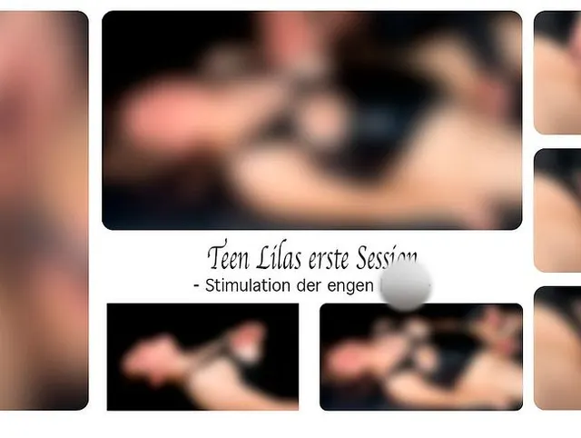 Teen Lilas erste Session - Stimulation der engen Möse -