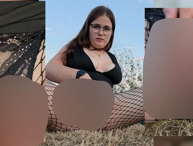Squirt beim fingern auf dem Feld in Netzstrumpfhose