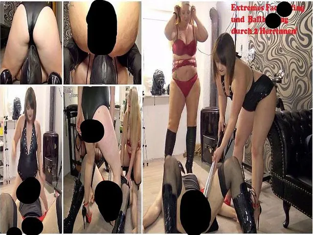 Extremes Facesitting und Ballbusting durch 2 Herrinnen!