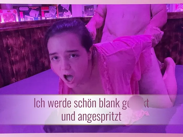 Ich werde schön blank gefickt und angespritzt