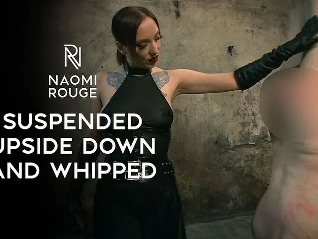 Vorschau aus S&M: Kopfüber aufgehängt & ausgepeitscht von Domina Lady Naomi Rouge