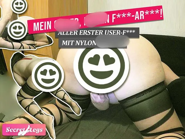 Mein geiler, riesen FICK-ARSCH! Aller erster User-Fick mit Nylon-Fetisch