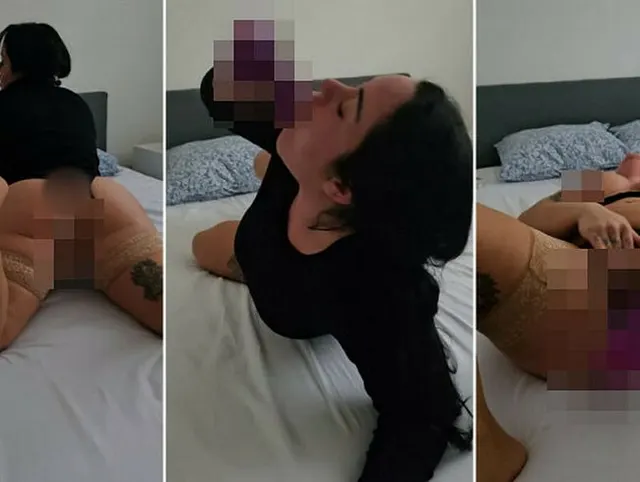 Dildo-Blowjob und Masturbation mit Analplug