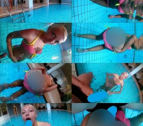 Geiles Girl ao im Schwimmbad public gefickt u schluckt