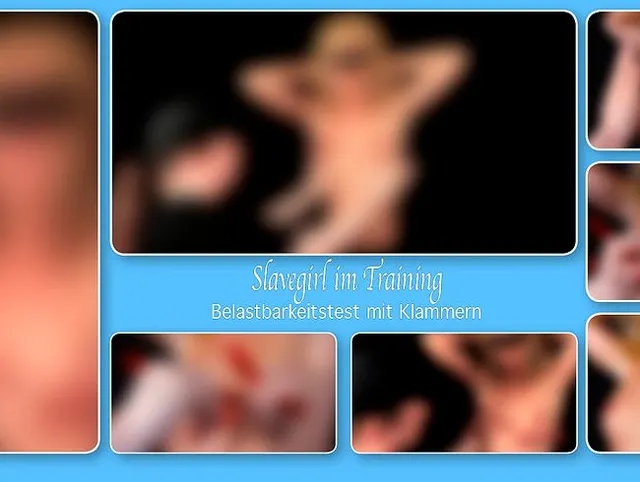Slavegirl im Training – Belastbarkeitstest mit Klammern